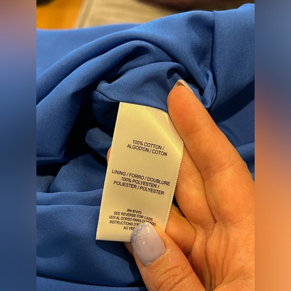 TAYLOR WHITE BORDER PRINT TIERED COLORED BLOCK MINI DRESS - Picture 7 of 8